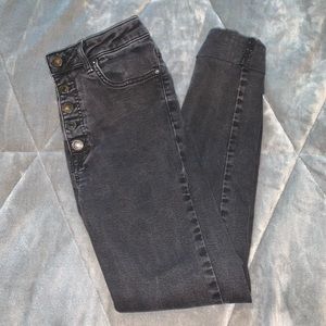 forever 21 black skinny high rise jeans; NEW